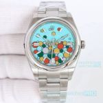 Swiss Replica Rolex Oyster Perpetual Celebration Stainless Steel Watch Baby Blue Dial ETA2836